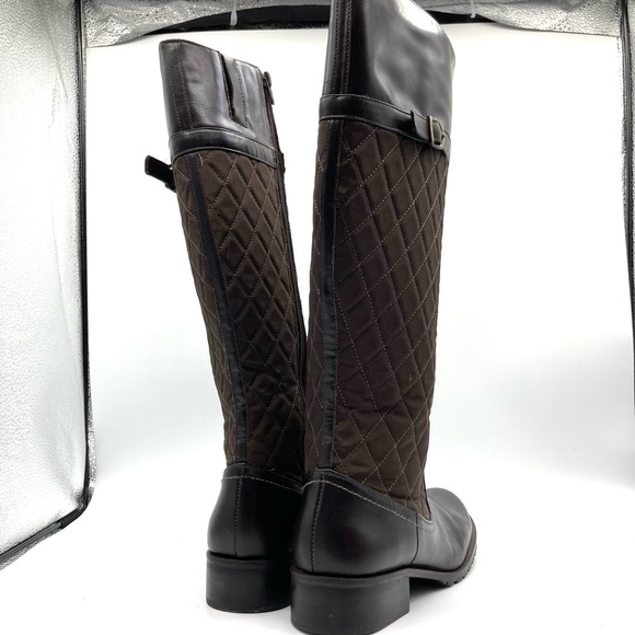 Talbots Brown Tamera Quilted Riding Boots - Picture 8 of 15